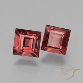 Pedras preciosas de rodolita granada Vermelho escuro natural de 1.55 ct, Quadrado, VS