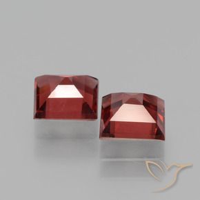 Pedras preciosas de rodolita granada Vermelho Sangue Profundo natural de 1.49 ct, Quadrado, VS