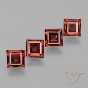 Pedras preciosas de rodolita granada Vermelho escuro natural de 2.60 ct, Quadrado, VS