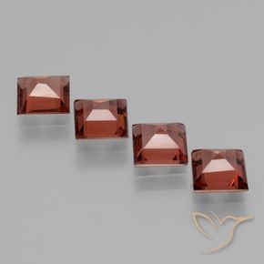 Pedras preciosas de rodolita granada Vermelho escuro natural de 2.60 ct, Quadrado, VS