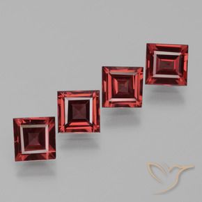 Pedras preciosas de rodolita granada Vermelho escuro natural de 2.73 ct, Quadrado, VS