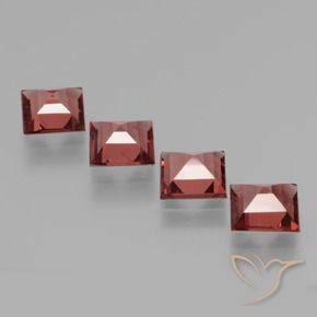 Pedras preciosas de rodolita granada Vermelho Escarlate Profundo natural de 2.37 ct, Quadrado, VS