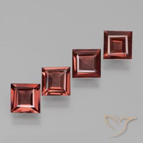 Pedras preciosas de rodolita granada Vermelho escarlate natural de 2.43 ct, Quadrado, VS