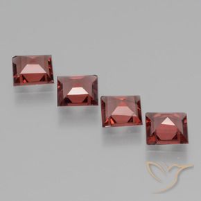 Pedras preciosas de rodolita granada Vermelho escarlate natural de 2.43 ct, Quadrado, VS