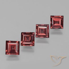 Pedras preciosas de rodolita granada Vermelho escuro natural de 2.75 ct, Quadrado, VS