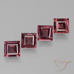 Pedras preciosas de rodolita granada Vermelho escuro natural de 2.47 ct, Quadrado, VS