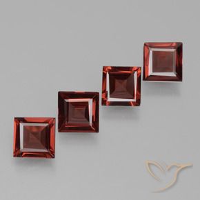 Pedras preciosas de rodolita granada Vermelho Escarlate Profundo natural de 2.44 ct, Quadrado, VS
