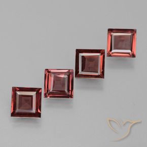 Pedras preciosas de rodolita granada Vermelho escuro natural de 2.37 ct, Quadrado, VS