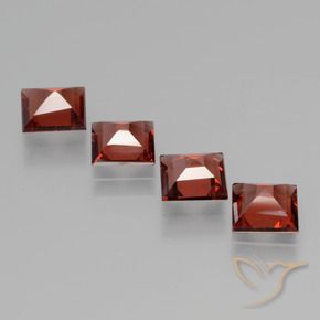 Pedras preciosas de rodolita granada Vermelho escuro natural de 2.48 ct, Quadrado, VS