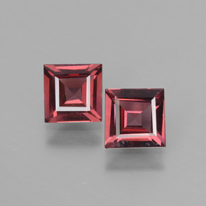 Pedras preciosas de granada rodolita rosa natural de  ct, quadrado, VS