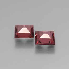 Pedras preciosas de granada rodolita rosa natural de  ct, quadrado, VS