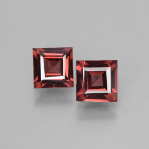 Pedras preciosas de granada rodolita rosa natural de  ct, quadrado, VS