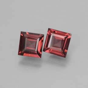 Pedras preciosas de granada rodolita rosa natural de  ct, quadrado, VS