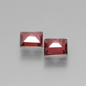Pedras preciosas de granada rodolita rosa natural de  ct, quadrado, VS