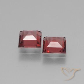 Pedras preciosas de rodolita granada Vermelho escuro natural de 1.39 ct, Quadrado, VS