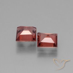 Pedras preciosas de rodolita granada Vermelho Escarlate Profundo natural de 1.43 ct, Quadrado, VVS-VS