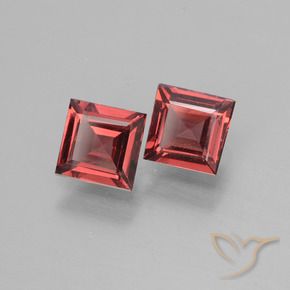 Pedras preciosas de rodolita granada Vermelho escuro natural de 1.38 ct, Quadrado, VS