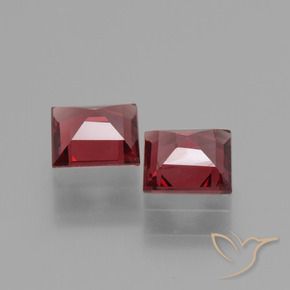 Pedras preciosas de rodolita granada Vermelho escarlate natural de 1.32 ct, Quadrado, VS