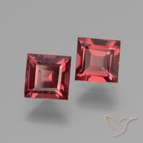 Pedras preciosas de rodolita granada Vermelho escarlate natural de 1.48 ct, Quadrado, VS