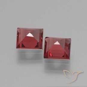 Pedras preciosas de rodolita granada Vermelho escarlate natural de 1.42 ct, Quadrado, VVS-VS