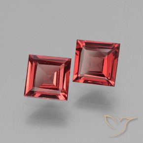 Pedras preciosas de rodolita granada Vermelho escuro natural de 1.37 ct, Quadrado, VS