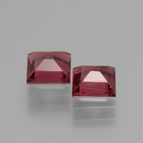 Granada rodolita rosa natural 1,51ct, quadrado, VS