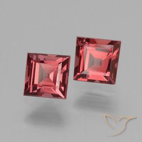 Pedras preciosas de rodolita granada vermelho médio natural de 1.67 ct, Quadrado, VS