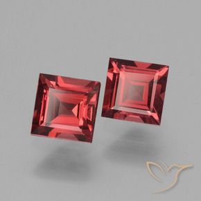 Pedras preciosas de rodolita granada Vermelho rosado natural de 1.56 ct, Quadrado, VS