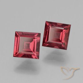 Pedras preciosas de rodolita granada Vermelho rosado natural de 1.60 ct, Quadrado, VS