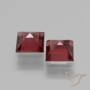 Pedras preciosas de rodolita granada Vermelho rosado natural de 1.60 ct, Quadrado, VS
