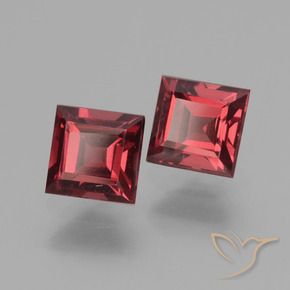 Pedras preciosas de rodolita granada Vermelho escuro natural de 1.75 ct, Quadrado, VS