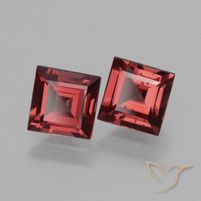 Pedras preciosas de rodolita granada Vermelho escarlate natural de 1.72 ct, Quadrado, VS