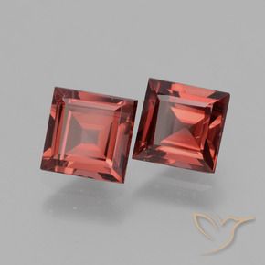 Pedras preciosas de rodolita granada vermelho médio natural de 1.62 ct, Quadrado, VS