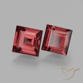 Pedras preciosas de rodolita granada Vermelho escarlate natural de 1.52 ct, Quadrado, VS