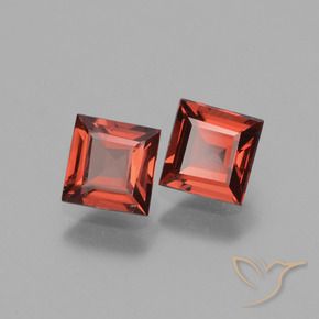 Pedras preciosas de rodolita granada Vermelho escuro natural de 1.45 ct, Quadrado, VS