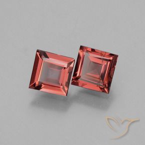 Pedras preciosas de rodolita granada Vermelho Berry Profundo natural de 1.34 ct, Quadrado, VS