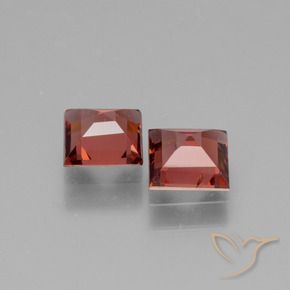 Pedras preciosas de rodolita granada Vermelho Berry Profundo natural de 1.34 ct, Quadrado, VS