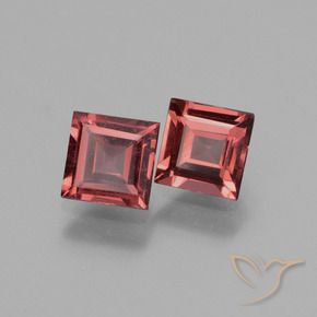 Pedras preciosas de rodolita granada Vermelho Escarlate Claro natural de 1.38 ct, Quadrado, VS