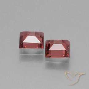 Pedras preciosas de rodolita granada Vermelho Escarlate Claro natural de 1.38 ct, Quadrado, VS