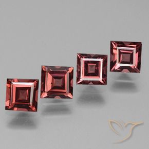 Pedras preciosas de rodolita granada Vermelho escuro natural de 2.85 ct, Quadrado, VS