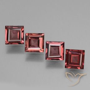 Pedras preciosas de rodolita granada Vermelho escarlate natural de 2.83 ct, Quadrado, VS
