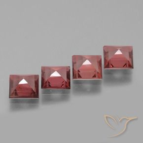 Pedras preciosas de rodolita granada Vermelho escarlate natural de 2.83 ct, Quadrado, VS