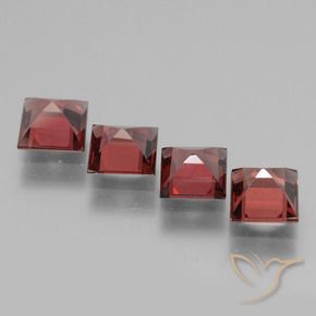 Pedras preciosas de rodolita granada Vermelho escuro natural de 3.25 ct, Quadrado, VS