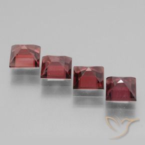 Pedras preciosas de rodolita granada Vermelho escuro natural de 3.02 ct, Quadrado, VS