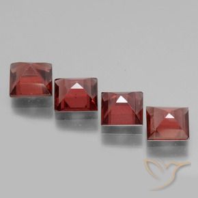 Pedras preciosas de rodolita granada Vermelho escuro natural de 2.93 ct, Quadrado, VS