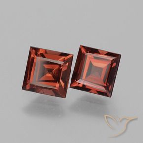 Pedras preciosas de rodolita granada Vermelho escuro natural de 1.65 ct, Quadrado, VS