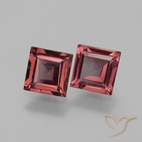Pedras preciosas de rodolita granada Vermelho escuro natural de 1.40 ct, Quadrado, VS