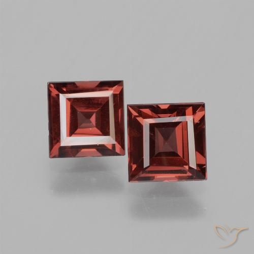 1.52ctw Natural Vermelho Escarlate Profundo rodolita granada, Quadrado, VS