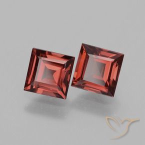 Pedras preciosas de rodolita granada Vermelho Escarlate Profundo natural de 1.52 ct, Quadrado, VS
