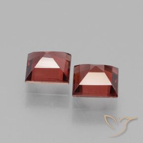Pedras preciosas de rodolita granada Vermelho Escarlate Profundo natural de 1.52 ct, Quadrado, VS